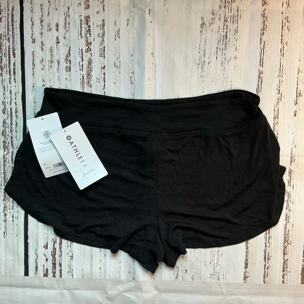 Athleta Well Rested Ribbed Sleep Short - Picture 2 of 3